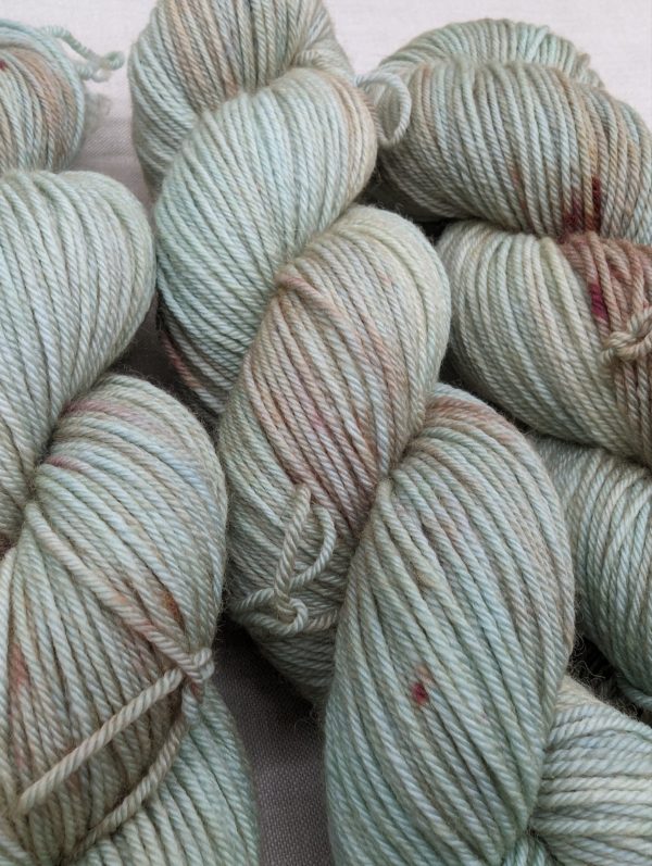 Blue-faced Leicester DK double knit: Mint Chocolate Chip