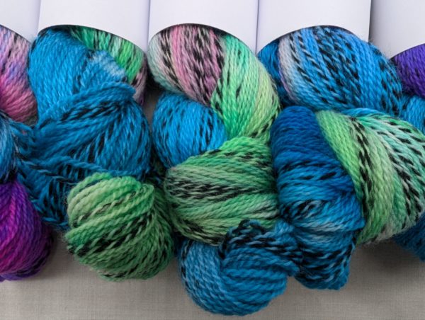 Peruvian Highland zebra 4ply: Peacock - Image 2