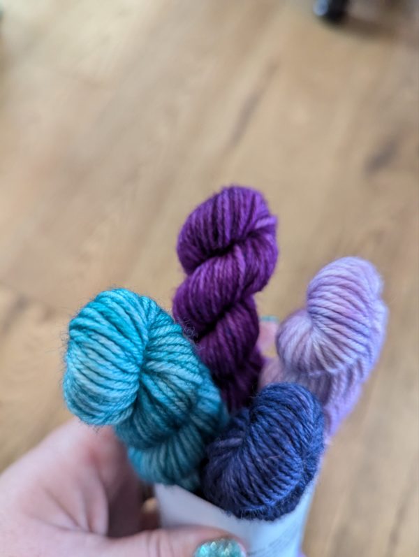 Blue-faced Leicester DK double knit minis: Winter